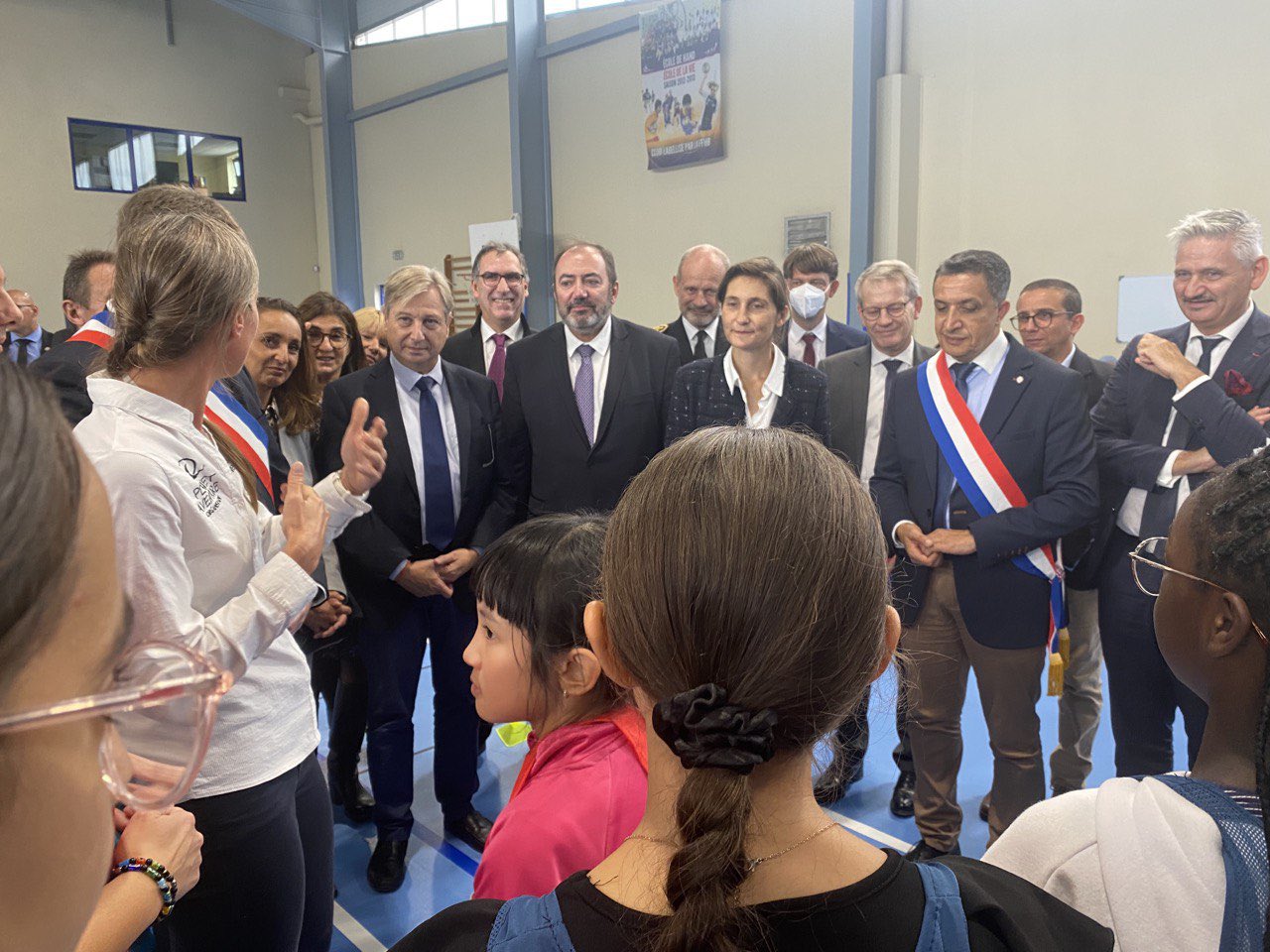 Le ministre de la santé avec la ministre des sports, lors d'un déplacement en Moselle