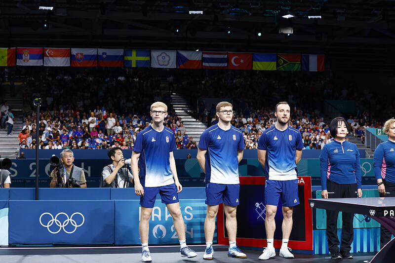 Équipe de France de tennis de table, médaille de bronze dans l’épreuve par équipes 
