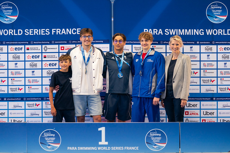 World Series Para natation 2025 remise des médailles en présence de Marie Barsacq