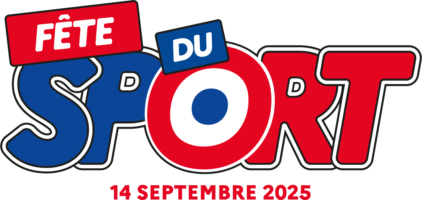 Logo Fête du Sport avec les couleurs bleu, blanc et rouge