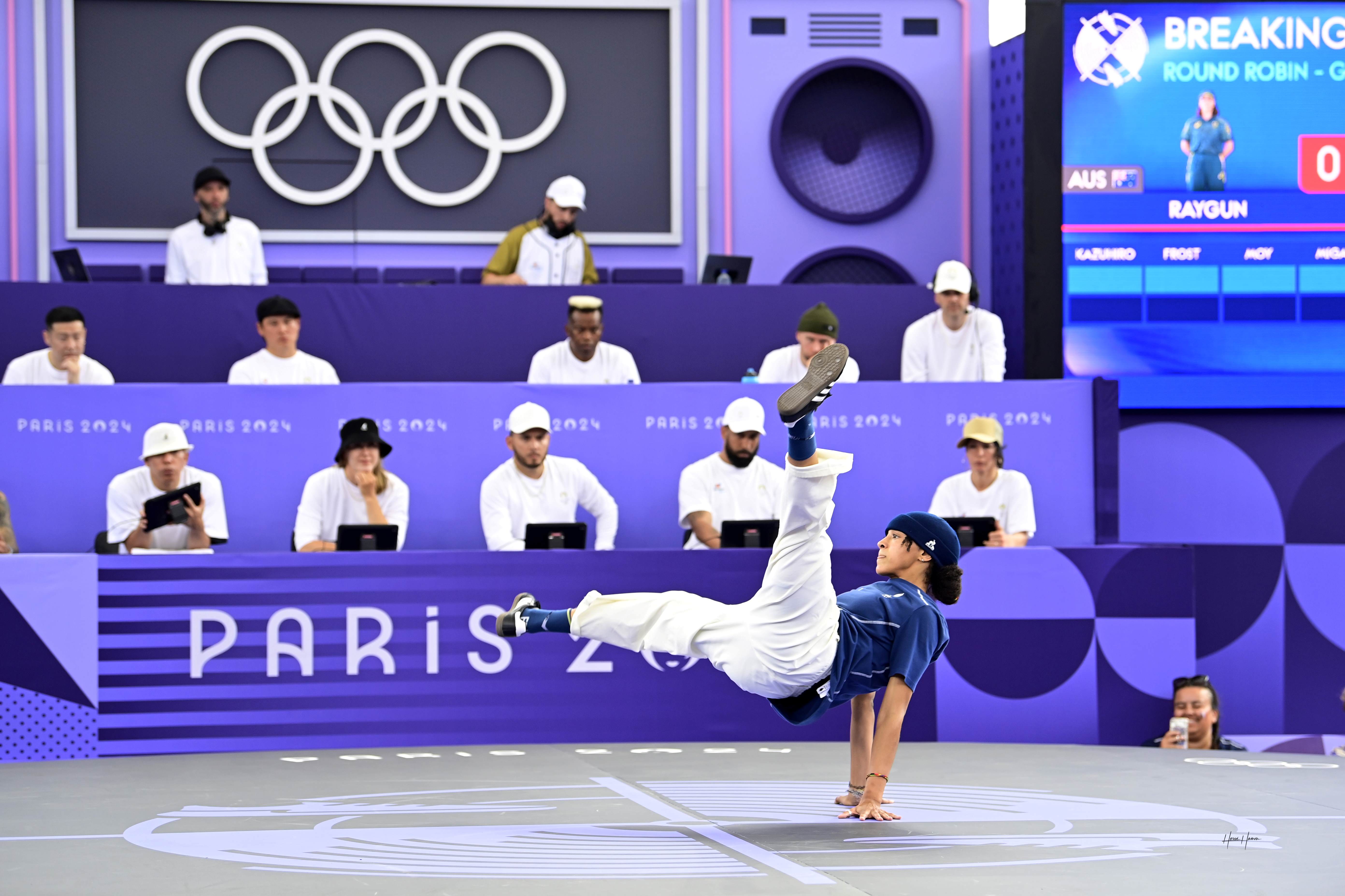 Epreuve de danse lors des Jeux de Paris 2024