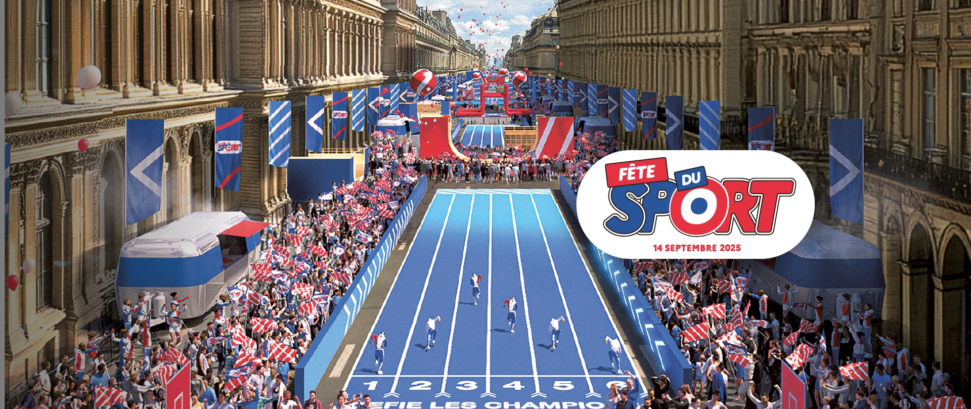 Illustration Fête du Sport événement parisien sur la rue de Rivoli