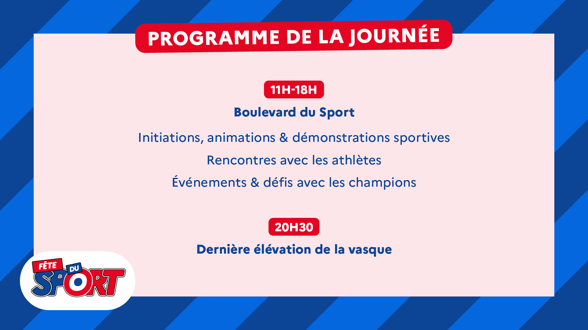 Le programme de la journée
