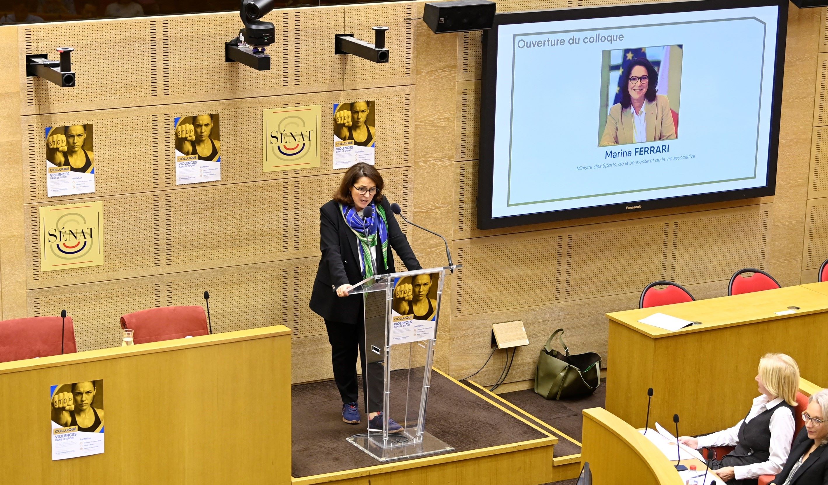 Marina Ferrari au colloque sur les violences dans le sport