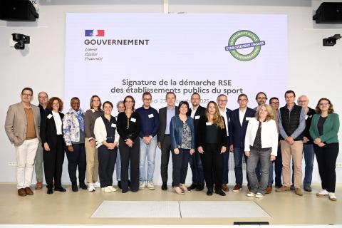 Signature de la démarche RSE des établissements sportifs à l'INSEP
