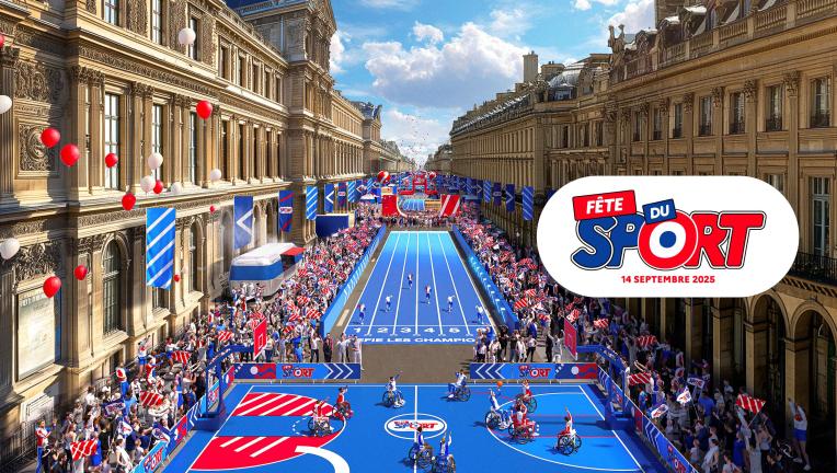 Illustration de l'événement Fête du Sport à Paris avec les animations sportives le long de la rue de Rivoli