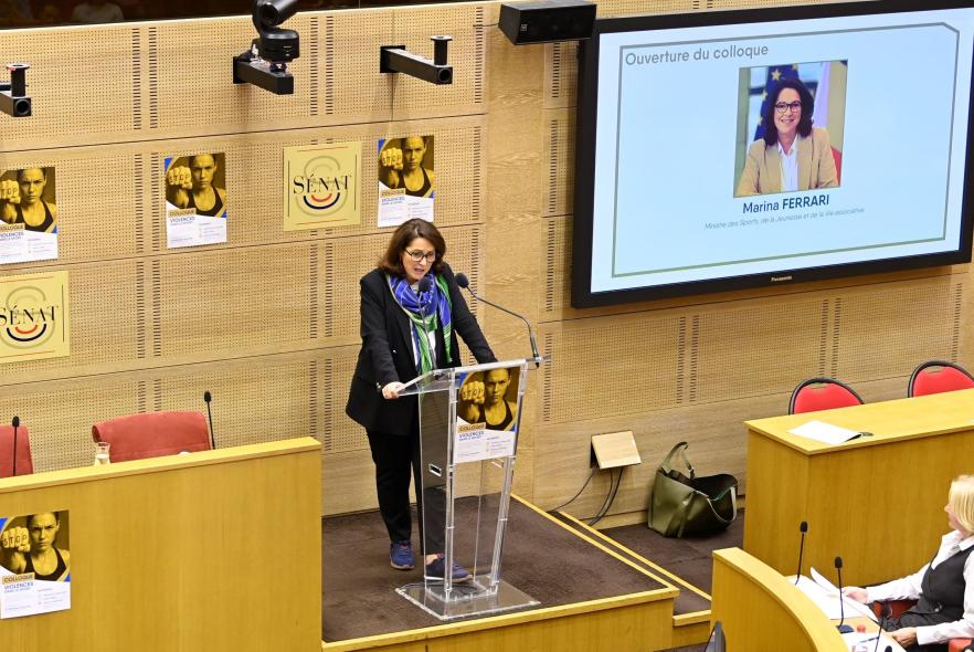 Marina Ferrari au colloque sur les violences dans le sport