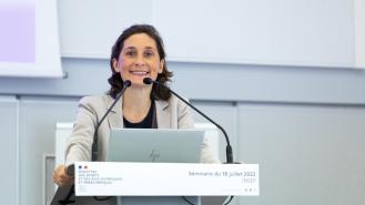 Amélie Oudéa-Castéra au séminaire INSEP du 18 juillet 2022