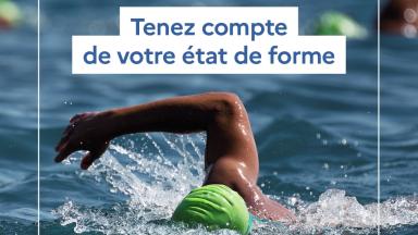 Vignette prévention des noyades présentant un homme nageant la tête dans l'eau