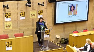 Marina Ferrari au colloque sur les violences dans le sport