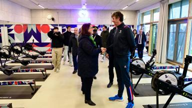 Photo de l'inauguration du Centre national d’entraînement de l’équipe de France d’aviron le 11 décembre 2025